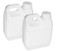 HAPINARY 2pcs 1l Chemical Liquid Containers with Leak-proof Lid, Reusable Resin Bottles for Oil and Water Storage, Easy Dispensing Jugs for Industrial Use