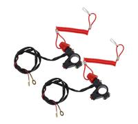 HAPINARY 2Pcs 2-Wire Tether Kill Switch with Lanyard for Emergency Engine Stop, Compatible with Motorcycles, Atvs, Sand Buggies and Boat Engines Safety Cut-Off