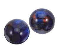 HAPINARY 2Pcs 50Mm Blue Crystal Baoding Balls Hand Exercise Resin Massage Spheres for Stress Relief and Finger Gymnastics Home Ornament