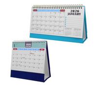 HAPINARY 2PCS Academic Year Table Top Calendar Spiral Wire Bound Desk Monthly Planner for Teachers Students Professionals Compact Paper Yearly Organizer for Home Office Classroom Scheduling