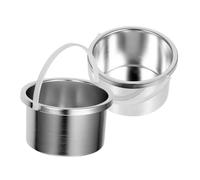 HAPINARY 2pcs Aluminum Wax Warmer Replacement Pot Portable Wax Melting Bowl with Adjustable Temperature Compact Container for Hair Removal and Candle Making