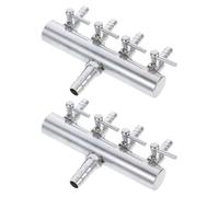 HAPINARY 2pcs Aquarium Diverter Air Manifold Splitter Four Way Air Distributor Fish Tank Airflow Valve Airline Tubing Connectors Oxygen Tubing Splitter Valve for Fish Tank Tube Hose