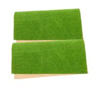 HAPINARY 2pcs Artificial Sand Table Grass Mat DIY Model Turf for Landscape Architectural Building Miniature Garden Decoration Durable Plastic Fake Lawn for Train Layout and Home Craft