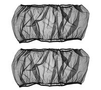 HAPINARY 2Pcs Bird Cage Seed Catcher Net - Bird Cage Netting Seed Catchers Birdcage Cover Skirt Dust Protection - Breathable Mesh Fabric With Elastic Edge Circumference 55"-67", Black