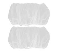 HAPINARY 2Pcs Bird Cage Seed Catcher Net - Bird Cage Netting Seed Catchers Birdcage Cover Skirt Dust Protection - Breathable Mesh Fabric With Elastic Edge Circumference 55"-67", White