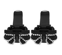 HAPINARY 2pcs Black Bow Car Air Freshener Clips, Aromatherapy Fragrance Diffuser for Vehicle Interior Decor, Elegant Alloy and Plastic Car Air Vent Accessories for Women