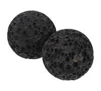 HAPINARY 2pcs Black Lava Stone Pumice Stones for Feet and Heels, Ergonomic Ballshaped Hard Skin Exfoliator for Dead Skin Removal, Sauna Accessories and Home Foot Care