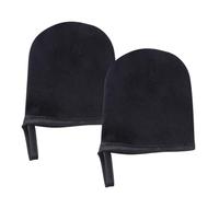 HAPINARY 2Pcs Black Mini Self Tanning Mitts with Flocked Fabric for Even Application, Reusable Beach Gloves Suitable for Body Lotion and Cream Spa Use