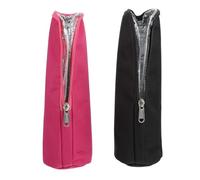 HAPINARY 2pcs Bottle Sleeves Heat Insulating Covers with Zipper Design Washable Breathable Cloth Protectors for Feeding Bottles Black and Rose Red