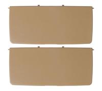 HAPINARY 2pcs Car Mirror Cover for Sun Visor Flip Design Inside Vanity Mirror Cover Replacement for SUV Driver Side Compatible with Deep Beige Interior