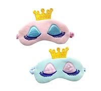 HAPINARY 2pcs Cartoon Eyepatch Cotton Eye Mask for Sleeping Blue for Home Travel Use As Sleep Eye Patch