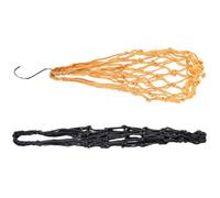 HAPINARY 2pcs Chicken Hanging Feeder Bags with Hooks, Poultry Feeding Supplies Mesh Vegetable and Fruit Storage for Chicken Coop, Slow Feeder Tool for Treats and Food