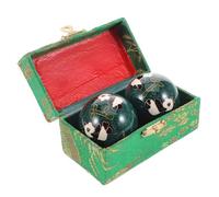 HAPINARY 2pcs Chinese Hand Balls with Solid Bearing for Finger Exercise Baoding Massage Balls with Low-temperature Enamel Surface Panda Bamboo Pattern for Muscle Relaxation