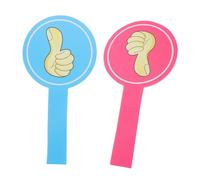 HAPINARY 2pcs Classroom Voting Paddles Thumbs Up Down Feedback Boards for Student Interaction and Teacher Engagement Reusable Foam Board Tools for Educational Events and Judging
