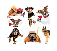 HAPINARY 2pcs Creative Dog Designed Light Switch Stickers with Pressure and Moisture Resistance PVC Material Assorted Colour Decorative Cartoon Appearance for Nursery Wall Random Color