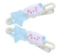 HAPINARY 2pcs Cute Cloud and Star Hair Clips for Teens, Lightweight and Portable Plastic Barrettes for Hairstyles and Side Bangs, Sweet and Fashionable Hair Accessories