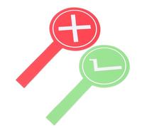 HAPINARY 2pcs Double-sided True False Voting Paddles for Classroom Party Games Handheld Yes No Signs User-friendly Design for Interactive Event Activities and Auction