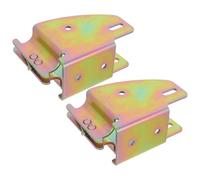 HAPINARY 2pcs E Track Wood Beam End Socket Brackets, Alloy Heavy Duty Mounting Fittings with Weather-Resistant Durability and Easy Installation for Logistics Hardware and Interior Spaces