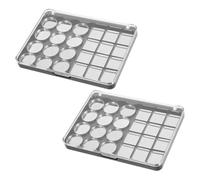 HAPINARY 2pcs Empty Magnetic Eyeshadow Palette Makeup Holder for Custom Eyeshadows Capacity Design for Makeup Artists and Personal Use