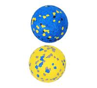 HAPINARY 2pcs Etpu Dog Chew Interactive Tennis Balls for Teething Puppies Dental-textured Surface for Teeth Cleaning Floating Water-ready Balls in Bright Colors for Training and Play