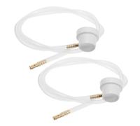 HAPINARY 2pcs Flexible White Plastic Aerosol Can Hose Extension for Air Conditioner Cleaning, Convenient and Timesaving Spray Nozzle Attachment for Homes and Offices