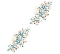 HAPINARY 2pcs Flower Hair Comb Clip Women's Bridal Headpiece Accessory Fashion Headpin for Special Events