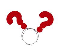 HAPINARY 2pcs Funny Hair Headband with Unique Red Question Mark Design, Lightweight Comfortable Cloth Headbands for Taking Pictures with Friends and Festivals