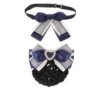 HAPINARY 2pcs Hair Accessories Hair Clip Professional Hair Bank Stewardess Nurse Hotel Hair Clip Hair Net Pocket Plus Collar Section 2-piece Set () Bow Clips for Women Wig Fabric