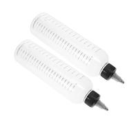 HAPINARY 2pcs Hair Dye Applicator Bottles Measuring Containers for Salon Home Use Transparent Reusable Squeeze Design with Measurement Marks for Precise Application