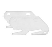 HAPINARY 2pcs Heavy Duty Bed Rail Bracket Bed Hook Plate in Silver Iron with Sturdy Construction and Smooth Surface