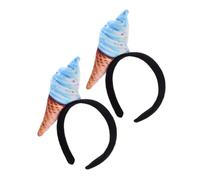 HAPINARY 2pcs Ice Cream Headband for Women Cute Spa Hairband for Face Washing Makeup Lightweight Comfortable Design for Daily Use Parties Travel and More