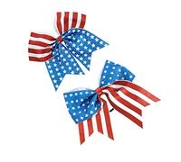 HAPINARY 2pcs Independence Day Bowknot Hair Ties Design for Boys and Girls Elastic Hair Scrunchies for Celebrations and Everyday Wear