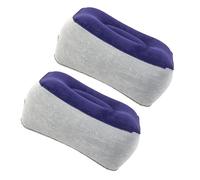 HAPINARY 2pcs Inflatable Foot Rest Cushion Flocking Leg Support Pillow for Office Desk Travel Camping Airplane Use Lightweight Portable Foot Inflation Cushion to Posture and Enhance Comfort