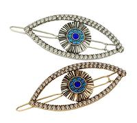 HAPINARY 2pcs Jewelry Creative Barrettes Head Womens Daily Bride Halloween - Accessories Women Style Rhinestone Girl Hairpins Rhinestones Party Headwear Alligator Devil Bling