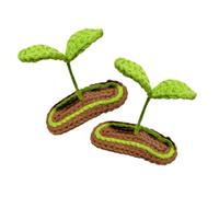 HAPINARY 2pcs Knitted Bean Hair Clips for Girls Cute and Versatile Accessories Fresh for Hairstyles and Occasions