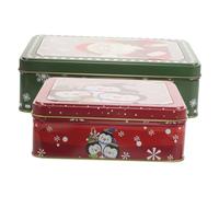 HAPINARY 2pcs Large Xmas Candy Boxes Christmas Sweets Cases for Decorative Present Presentation Box Style