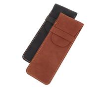 HAPINARY 2pcs Leather Pen Case Pencil Sleeve Protective Cover for Fountain Ballpoint Pens Decorative Pouch Safe Pu Material Office Travel Friendly