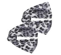 HAPINARY 2pcs Leopard Print Hair Bun Maker Set Lazy Hair Curler Shaper Small Elastic Bands for Women French Style Styling Tools