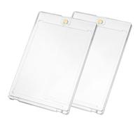 HAPINARY 2pcs Magnetic Card Cases Acrylic Card Protector High-transparency Protects against Stains Oil Water Holder for Trading and Display