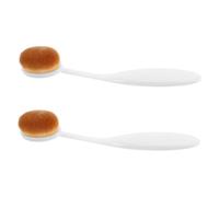 HAPINARY 2pcs Makeup Brushes Set Flat Top Foundation Brush for Liquid Makeup Soft Dense Bristles for Even Application Ergonomic Handle for Comfort Versatile for Powder Blush More