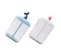 HAPINARY 2pcs Manual Face Wash Foamer and Foaming Maker Portable Facial Bubbler Set for Daily Skincare Cleansing Blue and White