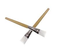 HAPINARY 2pcs Mask Wooden Long Handle Facial Mask Brush for Diy Skin Care Professional Beauty Tool for Women's Makeup Routine