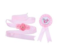 HAPINARY 2pcs Maternity Belt Daddy Corsage Belly Flower Sash for Pregnancy Shower Accessories