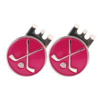 HAPINARY 2Pcs Metal Golf Ball Markers Golf Hat Clips Detachable Cap Portable Golf Accessories Tool