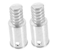 HAPINARY 2pcs Metal Threaded Handle Tips for Poles Broom American Thread Extension Pole Adapter Replacement Parts for Mops Brooms Brushes with Stable Screw Connection