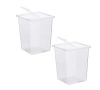 HAPINARY 2pcs Mini Feeding Box Set for Reptiles Tortoise Turtle Enclosure Accessory Vivarium Aquarium for Lizard Terrapin