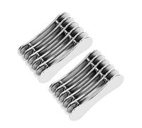 HAPINARY 2pcs Mini Manicure Pen Holder Metal Silver Gold Nail Art Tools Brush Pen Stand Nail Art Accessories