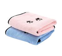 HAPINARY 2pcs Multi-function Pet Bath Towel Super Absorbent Microfiber Dog Shower Towels for Quick Drying after Bathing for Cats and Dogs