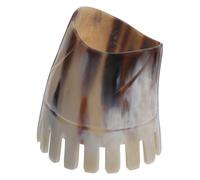 HAPINARY 2pcs Natural Horn Hair Comb Dandruff Relief Wide Tooth for Curly Hair Women Random Color
