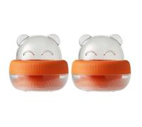 HAPINARY 2pcs Orange Makeup Sponge Case with Pp Material, Easy to Open and Close Cosmetic Puff Holder for Travel and Daily Beauty Storage